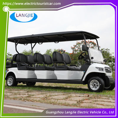 Хорошая цена. Электрические тележки для гольфа с аккумулятором 48 В. Мотор 8 пассажиров для гольфа для курорта онлайн