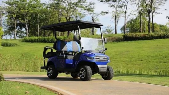 Хорошая цена. 4 Seat Electric Golf Cart With Leather Fabric Seats LED Lighting System And Robotic Welding Chassis онлайн