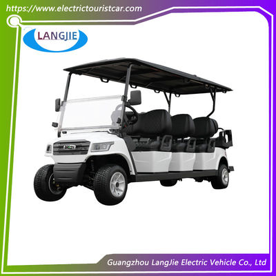8 пассажирских электрических тележек для гольфа Custom Golf Carts AC Motor с черной крышей