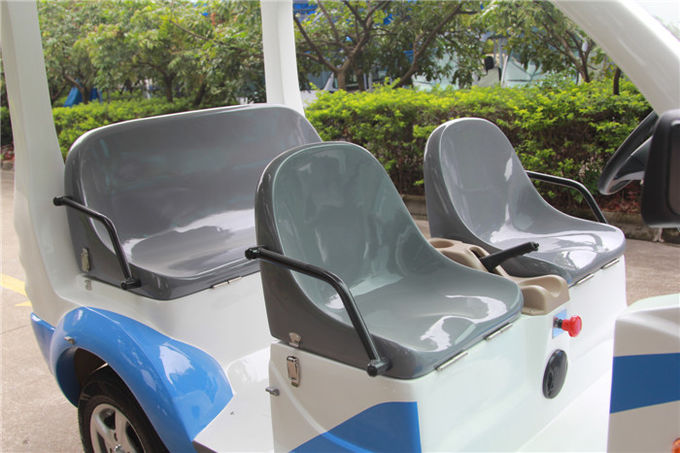 Голубой/белый электрический автомобиль гольфа с местами стекла волокна 4 Топлигхт для курорта 1